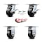 Service Caster 4 Inch Polyolefin Caster Brakes/Swivel Locks and 2 Rigid, 2PK SCC-35S420-POB-SLB-BSL-2-R-2 - alternate 6